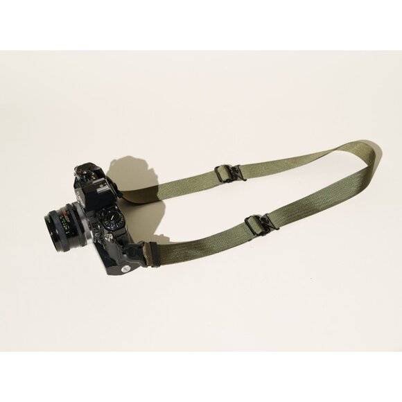 Camera Strap Military Green Dual Adjustable w Peak Design Anchors & D-Ring Mount - Picture 7 of 10